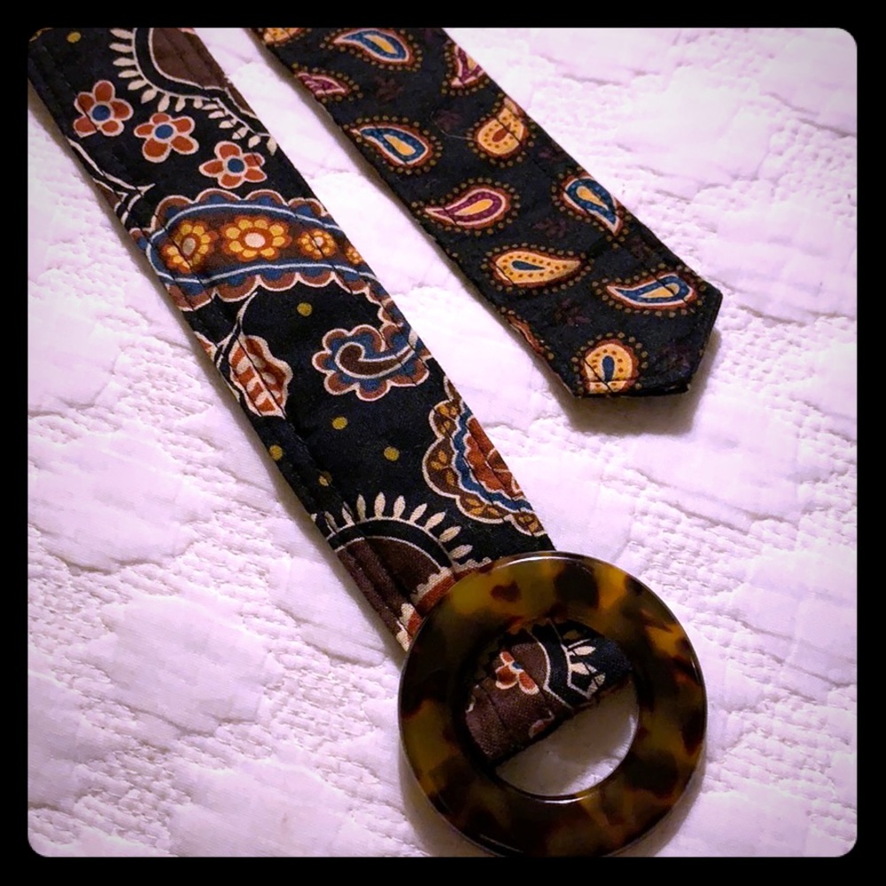 🔥Stylish VERA BRADLEY Kensington Fabric Belt - black & brown